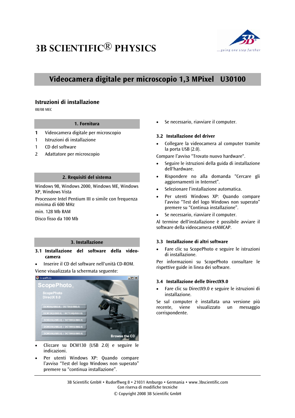 3b scientific® physics | 3B Scientific Digital Camera for Microscope, 1.3 Mpixels User Manual | Page 7 / 12