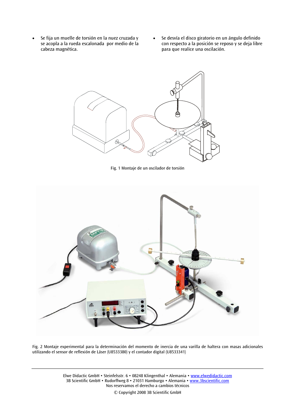 3B Scientific Supplementary Kit for Rotating System on Air Bed User Manual | Page 10 / 12