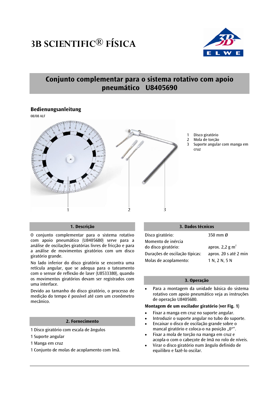 3b scientific® física | 3B Scientific Supplementary Kit for Rotating System on Air Bed User Manual | Page 11 / 12