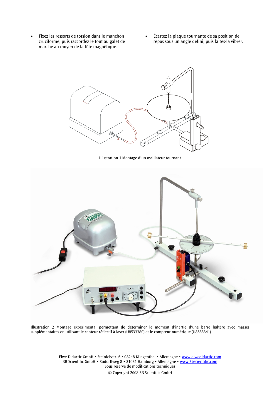 3B Scientific Supplementary Kit for Rotating System on Air Bed User Manual | Page 6 / 12