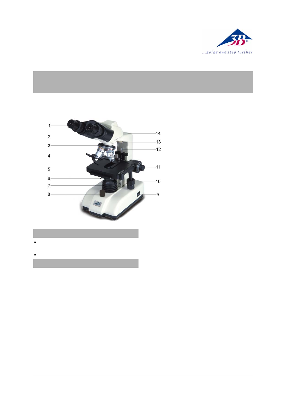 3B Scientific Binocular Course Microscope Model 300 LED (230 V, 50__60 Hz) User Manual | 12 pages