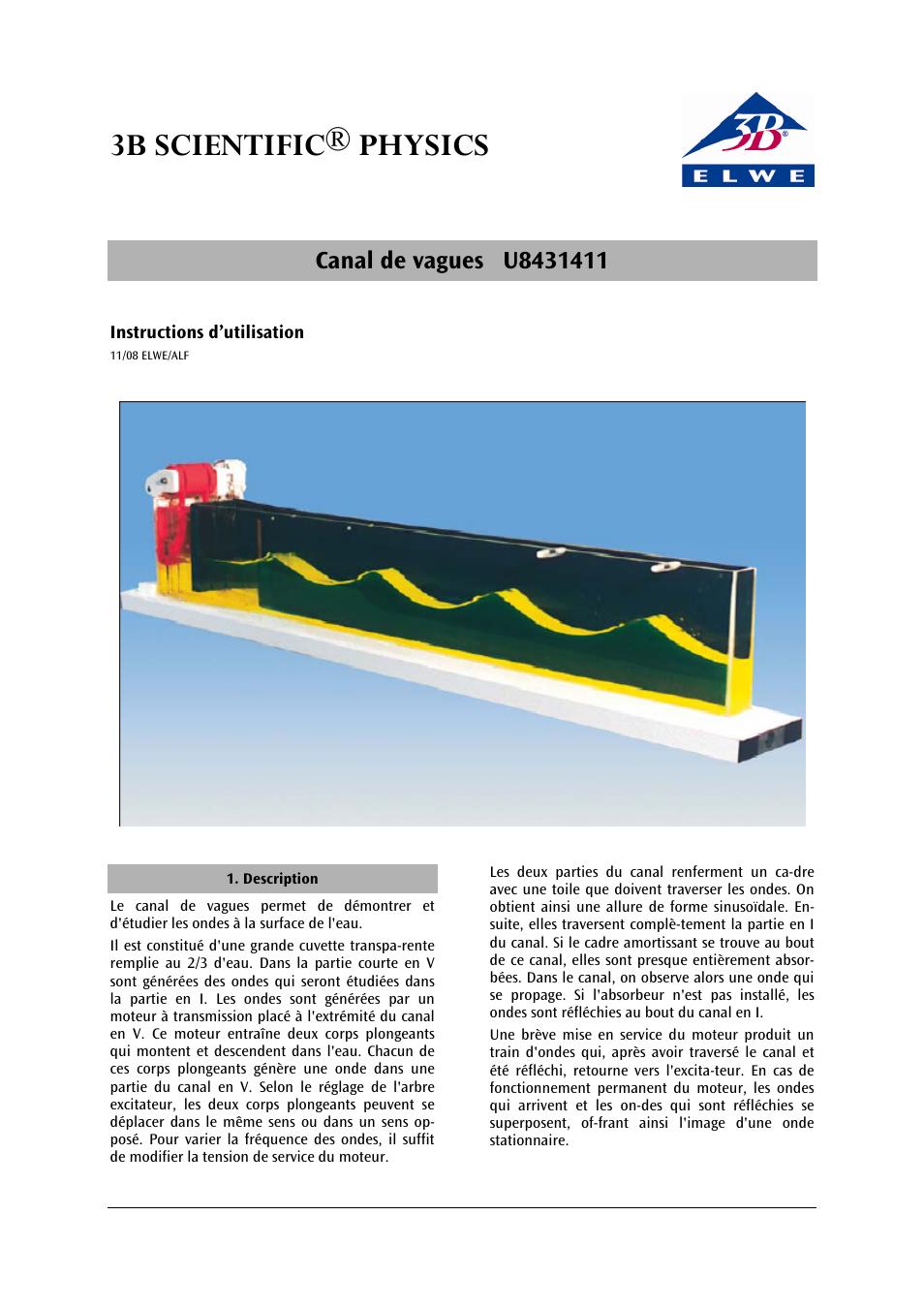 3b scientific® physics | 3B Scientific Water Wave Channel User Manual | Page 13 / 36