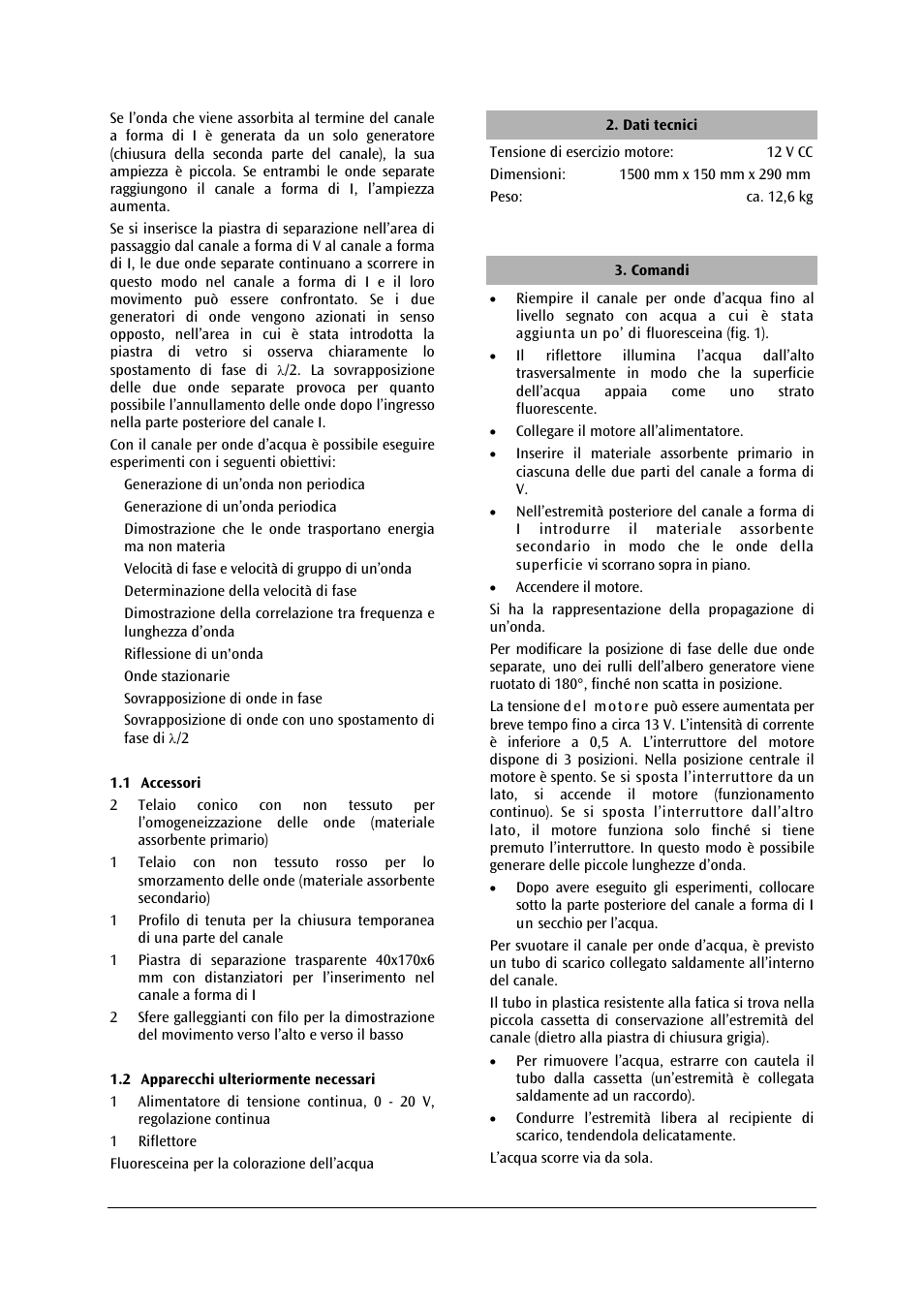 3B Scientific Water Wave Channel User Manual | Page 20 / 36