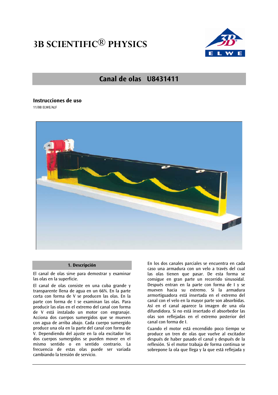 3b scientific® physics | 3B Scientific Water Wave Channel User Manual | Page 25 / 36