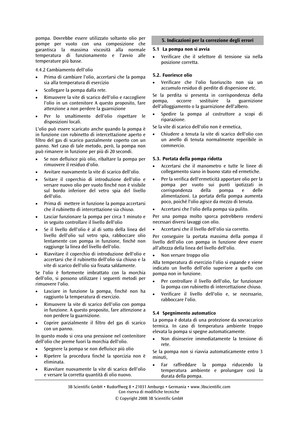 3B Scientific Rotary-Vane Vacuum Pump, Two-Stage User Manual | Page 15 / 24