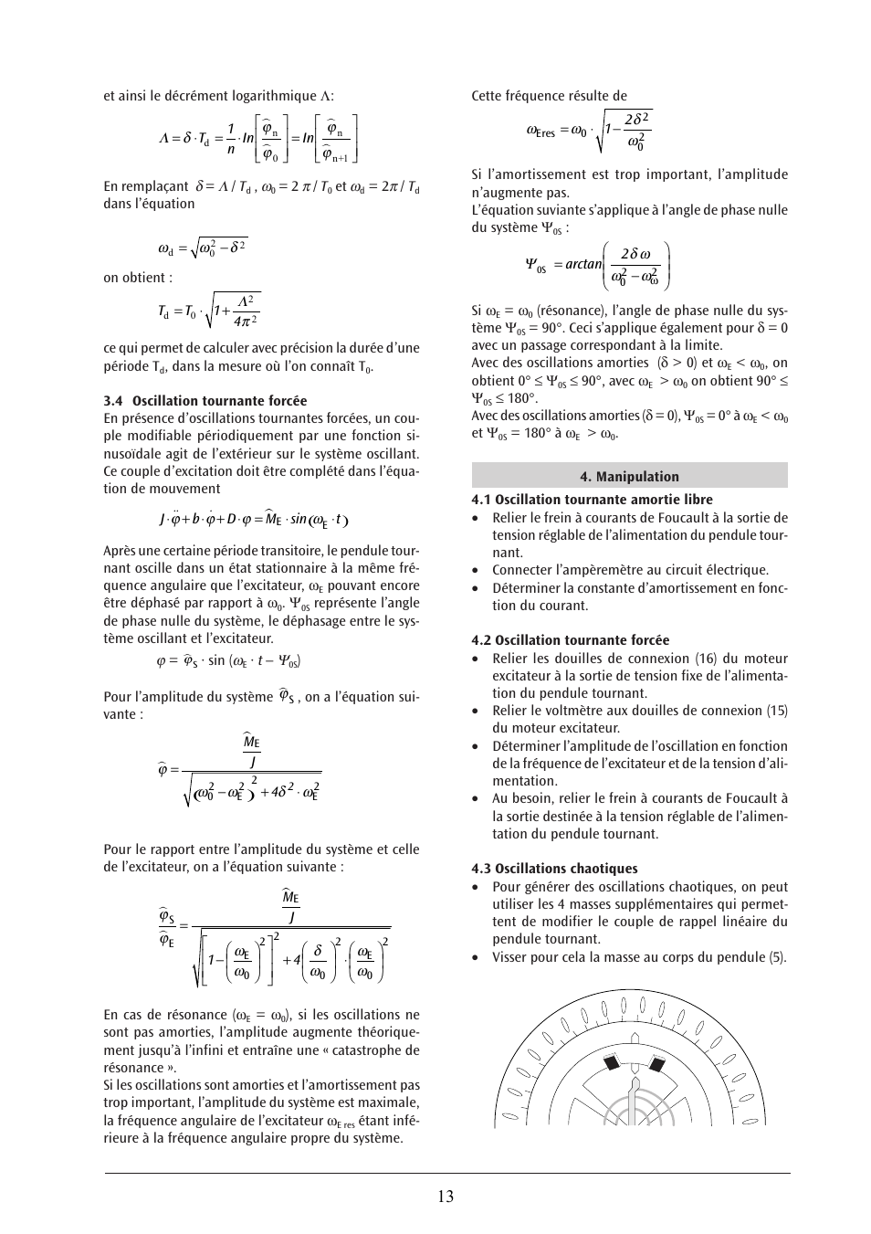 3B Scientific Pohl's Torsion Pendulum User Manual | Page 13 / 30