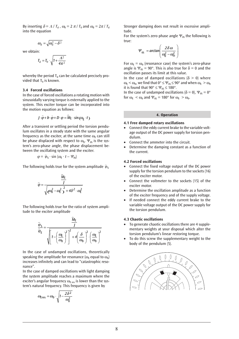 3B Scientific Pohl's Torsion Pendulum User Manual | Page 8 / 30