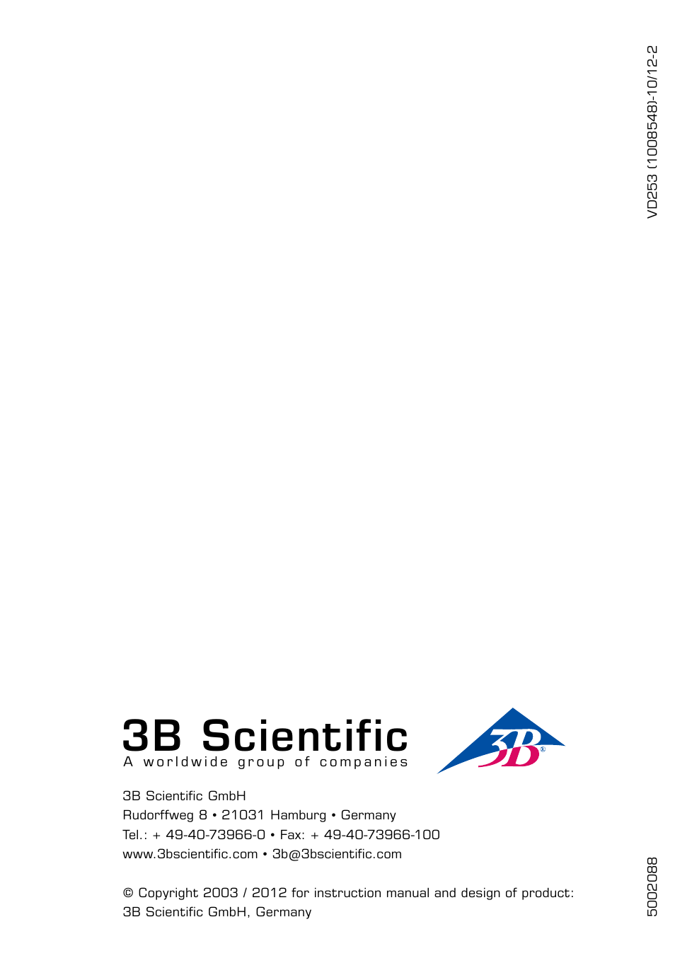 3b scientific | 3B Scientific Heart, 7 part User Manual | Page 16 / 16