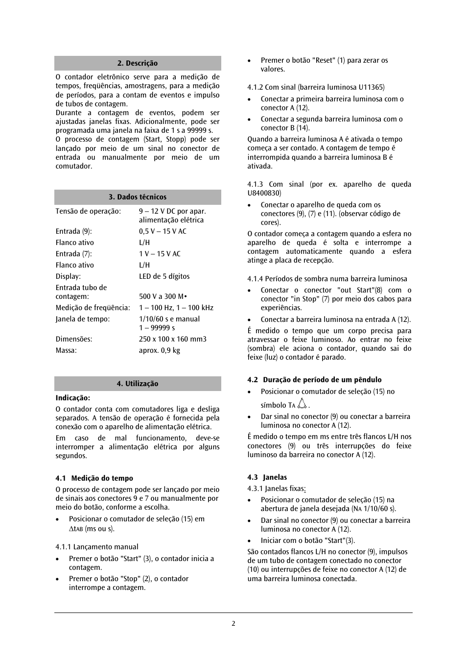 3B Scientific Digital Counter (115 V, 50__60 Hz) User Manual | Page 17 / 18