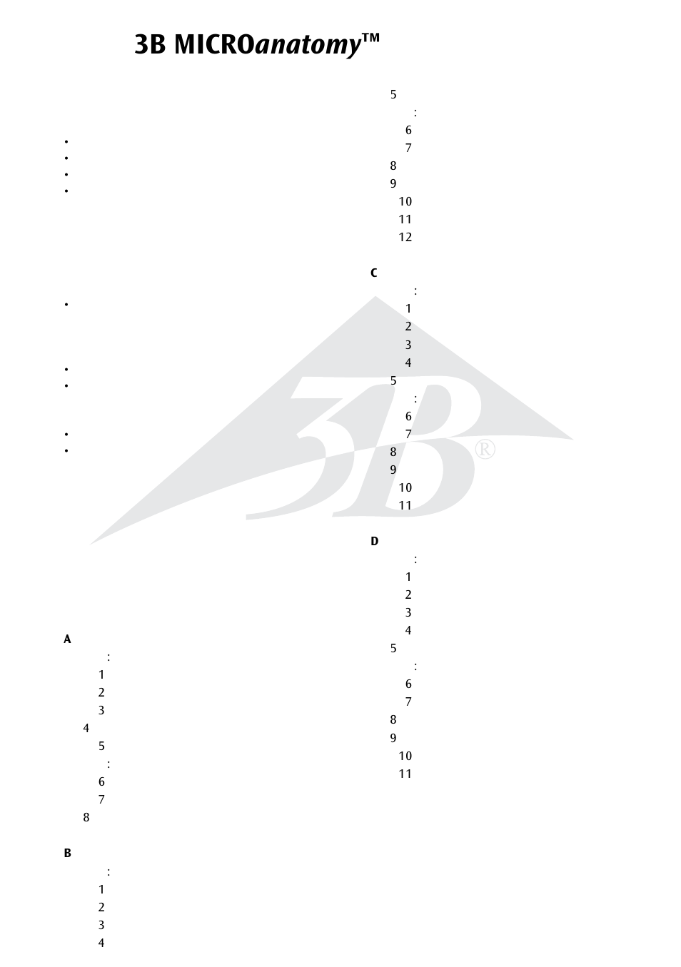 3b micro anatomy | 3B Scientific 3B MICROanatomy™ Digestive System - 20-times magnified User Manual | Page 7 / 8