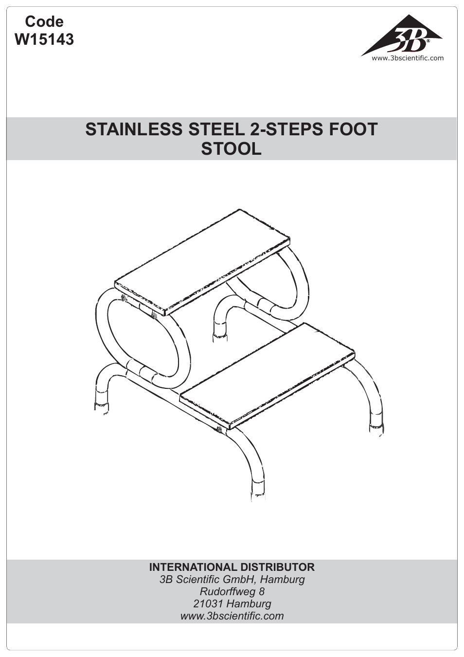 3B Scientific 2-Step Foot Step User Manual | 2 pages