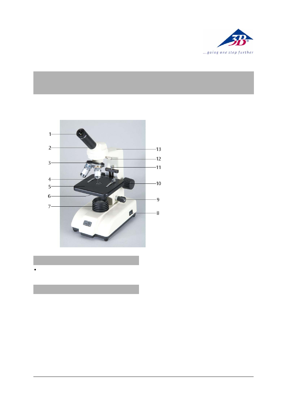 3B Scientific Monocular Course Microscope Model 200, 230 V 50__60Hz User Manual | 2 pages