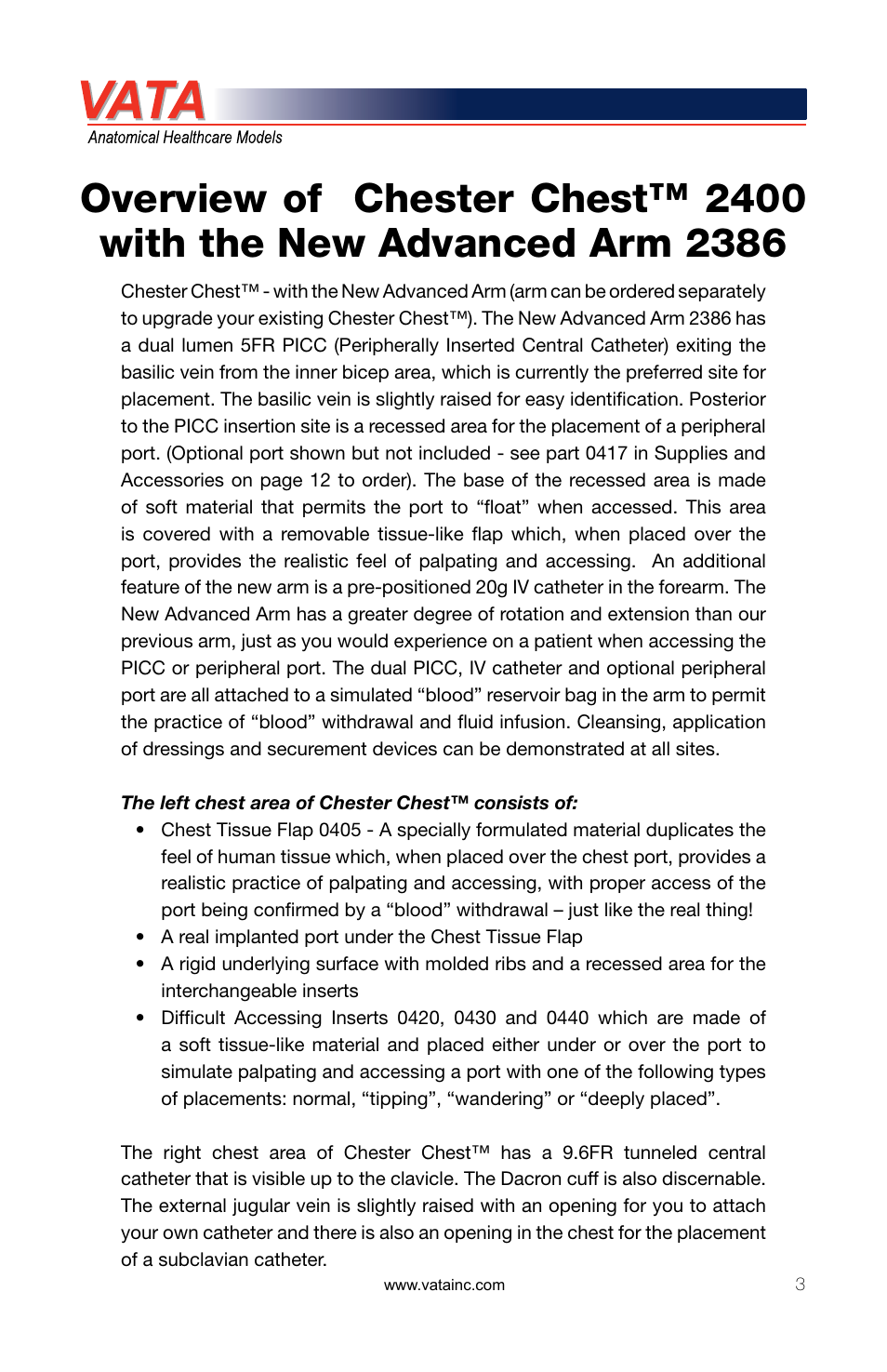 3B Scientific Chester Chest™ With New Advanced Arm User Manual | Page 3 / 12