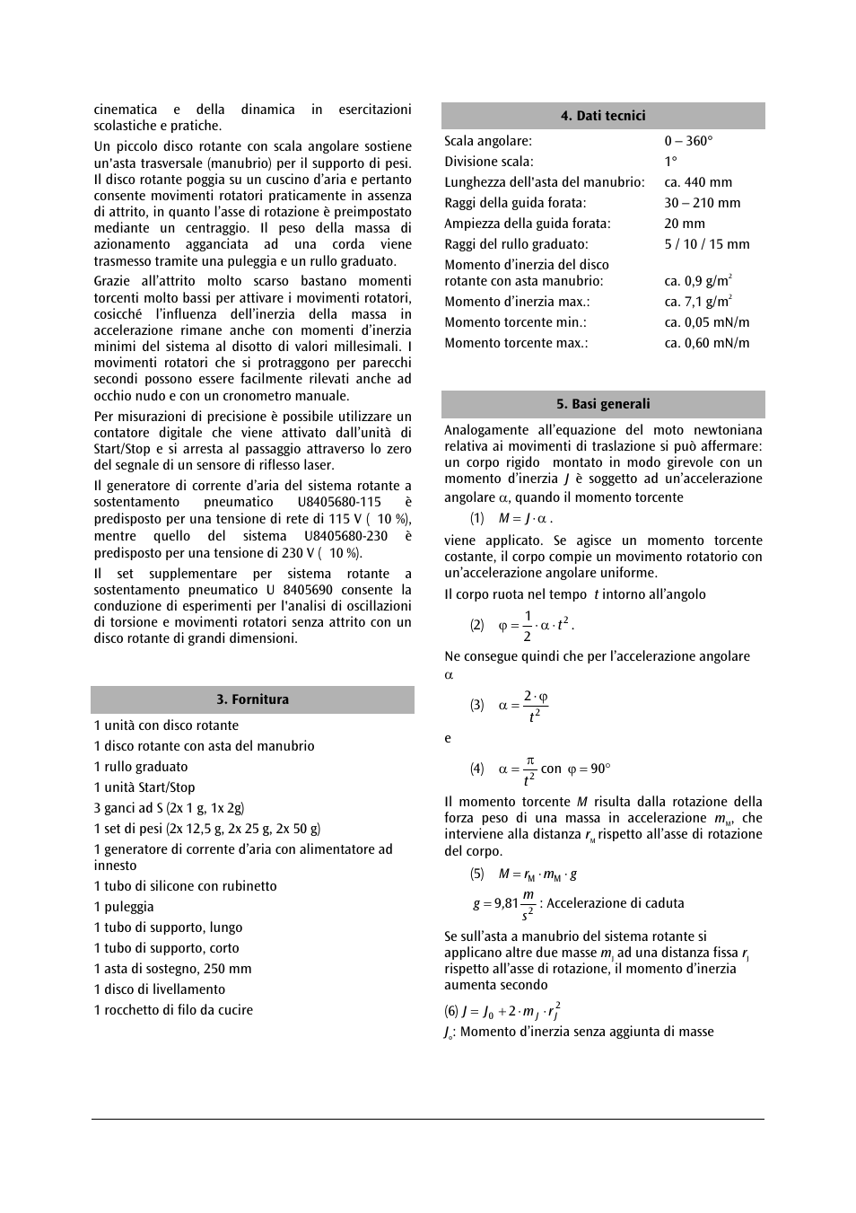 3B Scientific Rotating System on Air Bed (230 V, 50__60 Hz) User Manual | Page 20 / 36