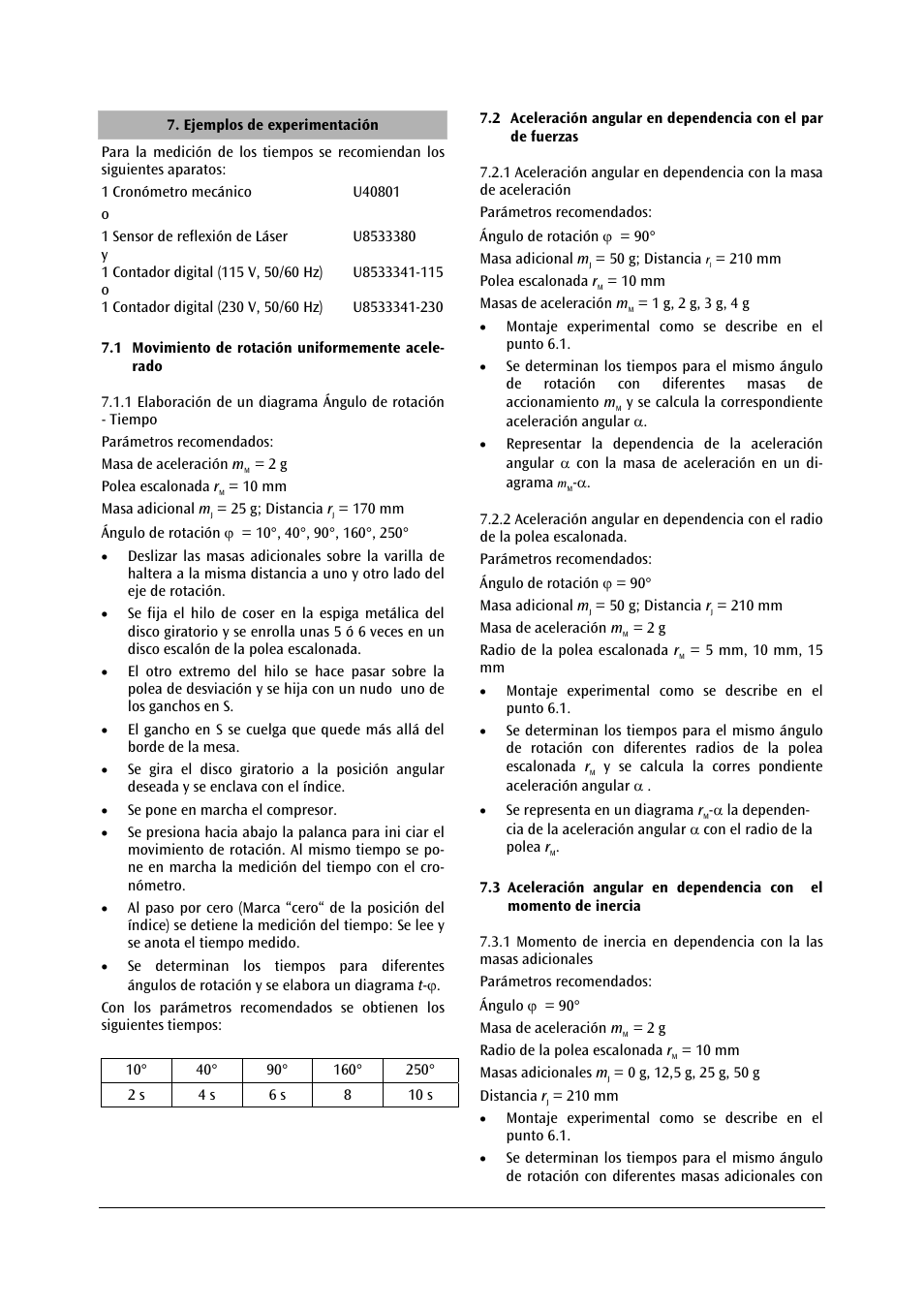 3B Scientific Rotating System on Air Bed (230 V, 50__60 Hz) User Manual | Page 28 / 36