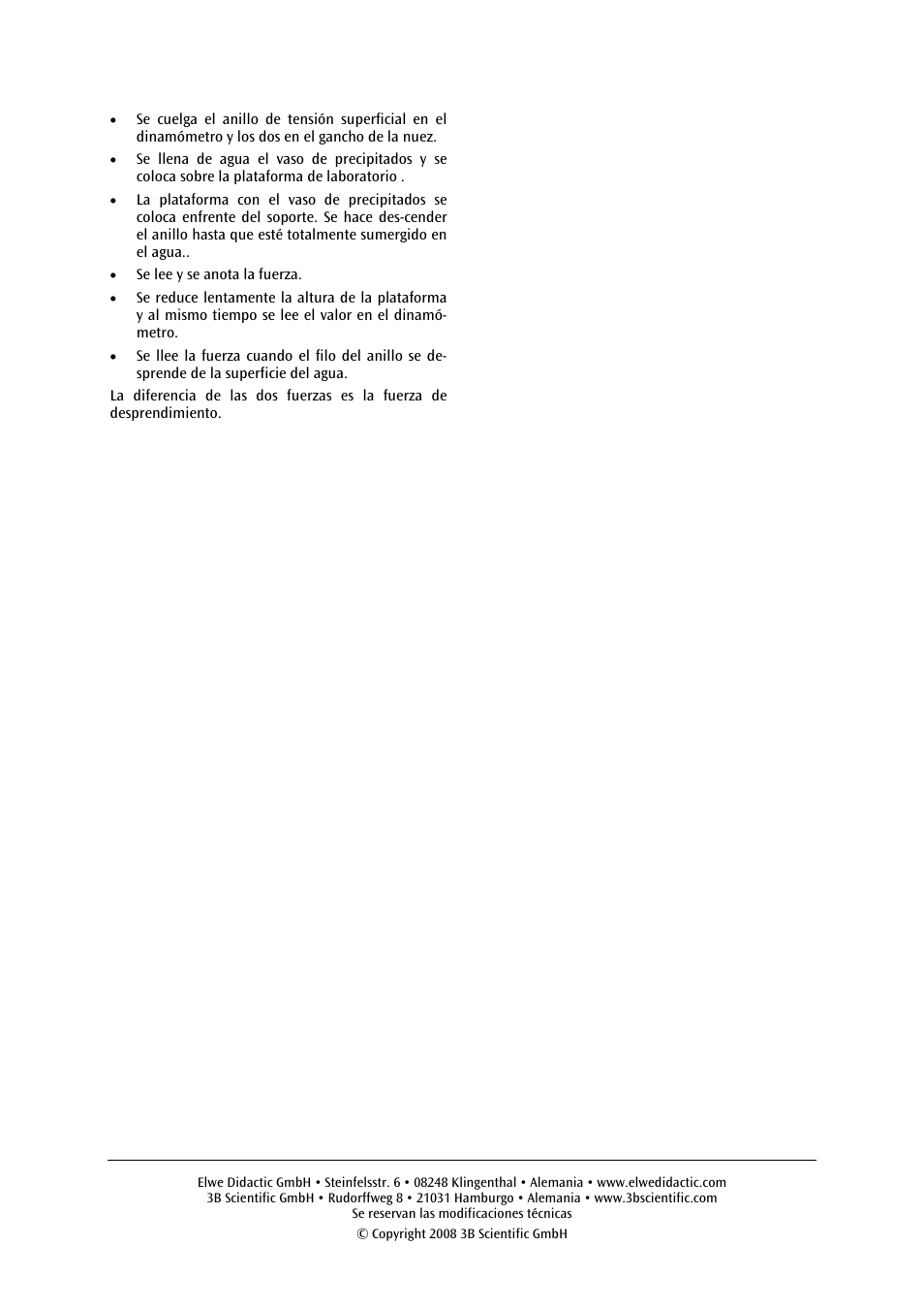 3B Scientific Surface Tension Ring User Manual | Page 10 / 12