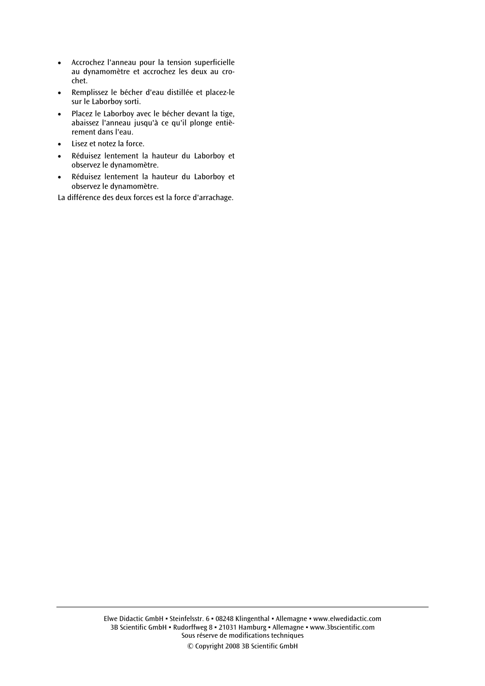 3B Scientific Surface Tension Ring User Manual | Page 6 / 12