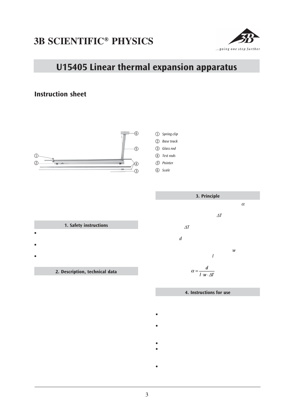 3B Scientific Thermal Expansion Apparatus S User Manual | 2 pages