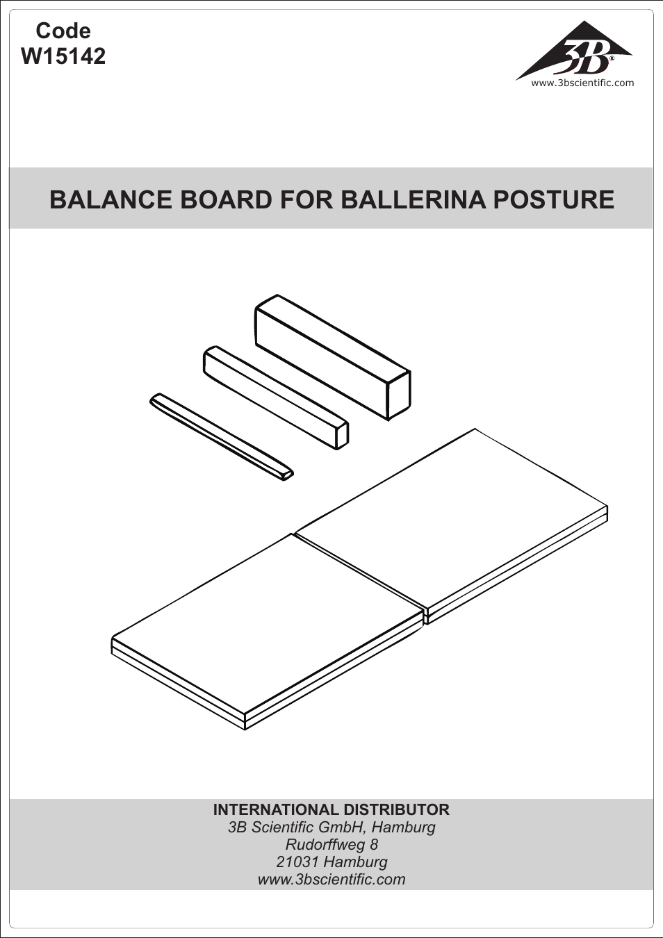 3B Scientific Balance Board for Ballerina Posture User Manual | 2 pages