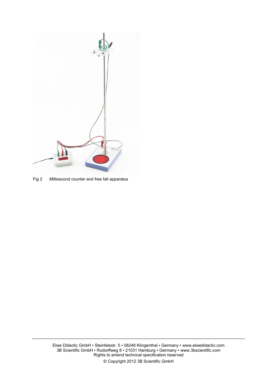 3B Scientific Millisecond Counter (230 V, 50__60 Hz) User Manual | Page 3 / 4