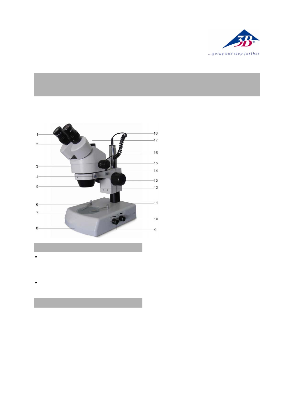 3B Scientific Stereo-Zoom Microscope, 45x, Trinocular (115 V, 50__60 Hz) User Manual | 4 pages