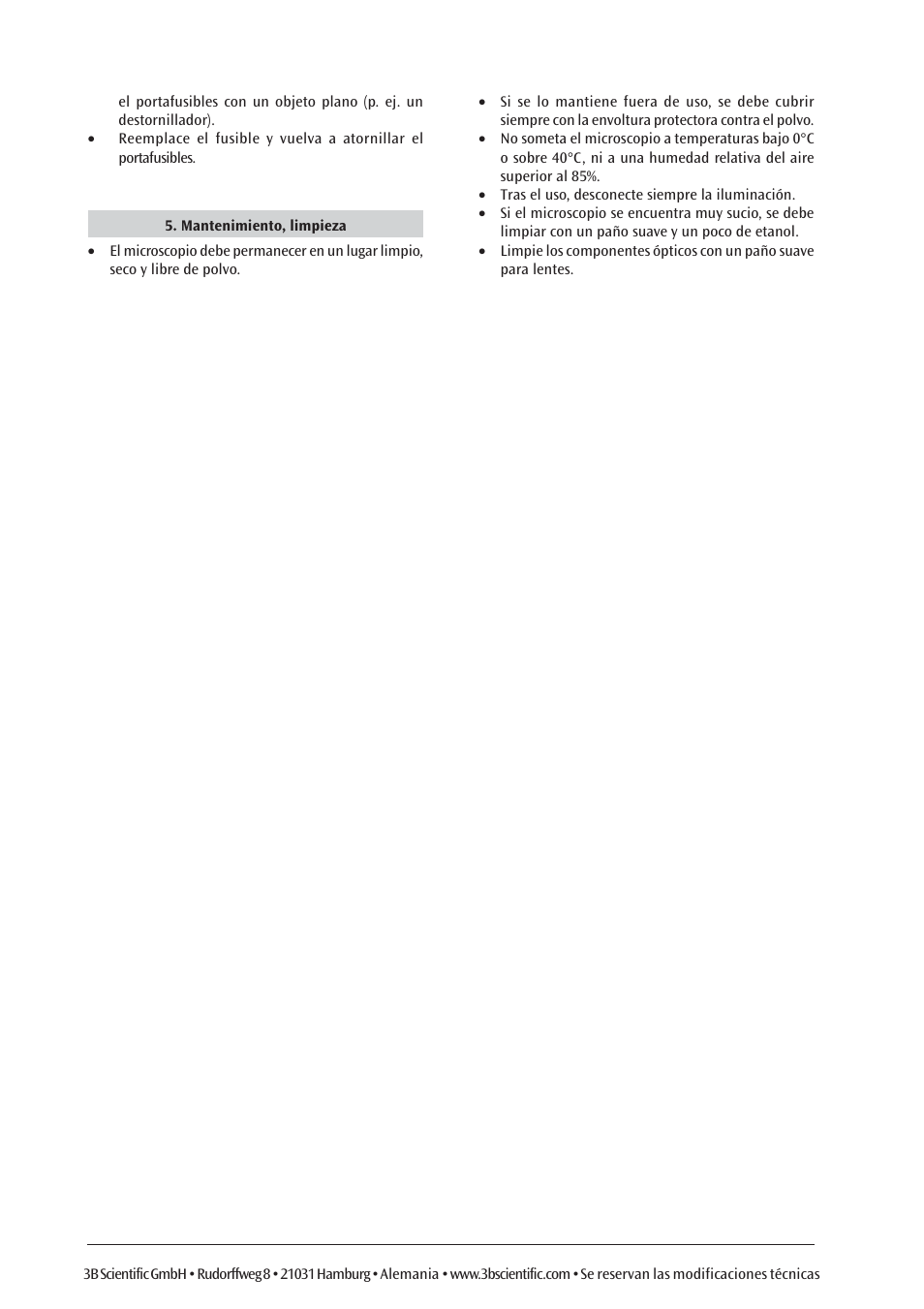 3B Scientific Stereo Microscope, 40x, Transmitted-Light Illumination (115 V, 50__60 Hz) User Manual | Page 14 / 17