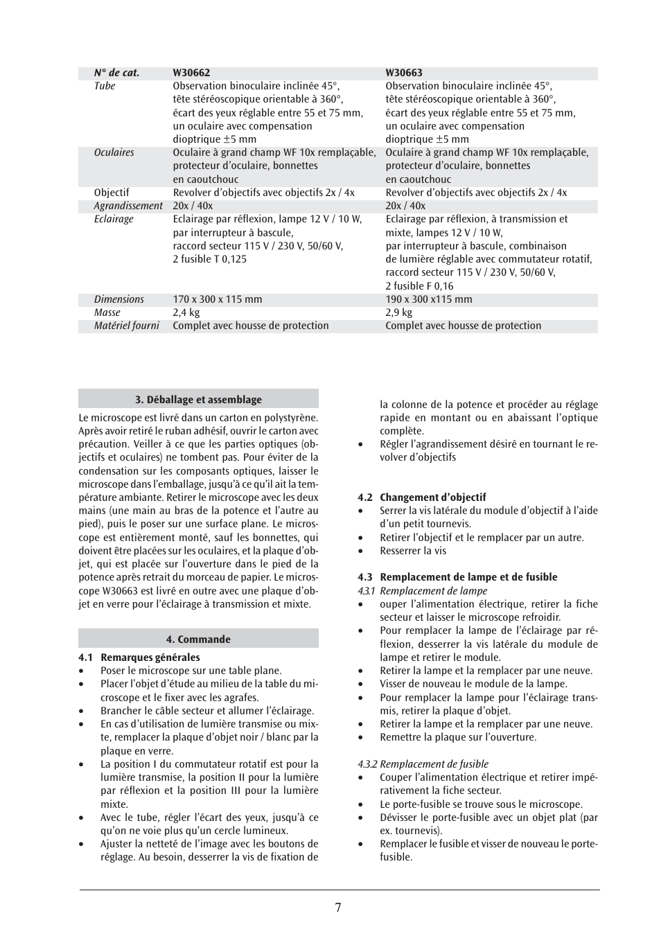 3B Scientific Stereo Microscope, 40x, Transmitted-Light Illumination (115 V, 50__60 Hz) User Manual | Page 7 / 17