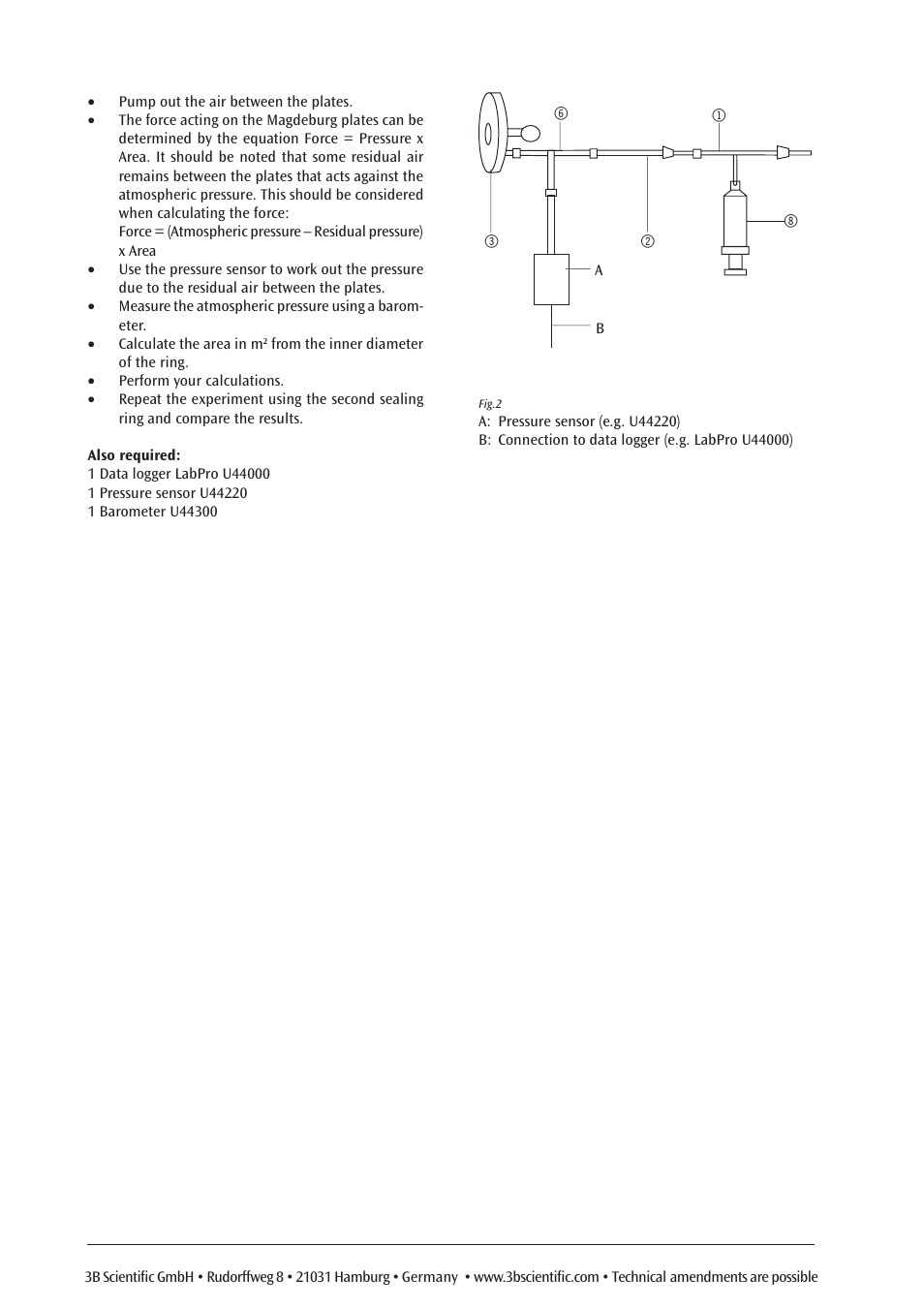 3B Scientific Magdeburg Plates User Manual | Page 3 / 3
