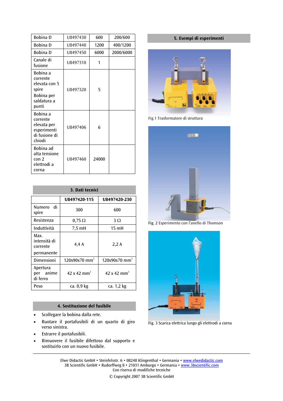 3B Scientific Mains Coil with Connecting Lead (115 V, 50__60 Hz) User Manual | Page 8 / 12