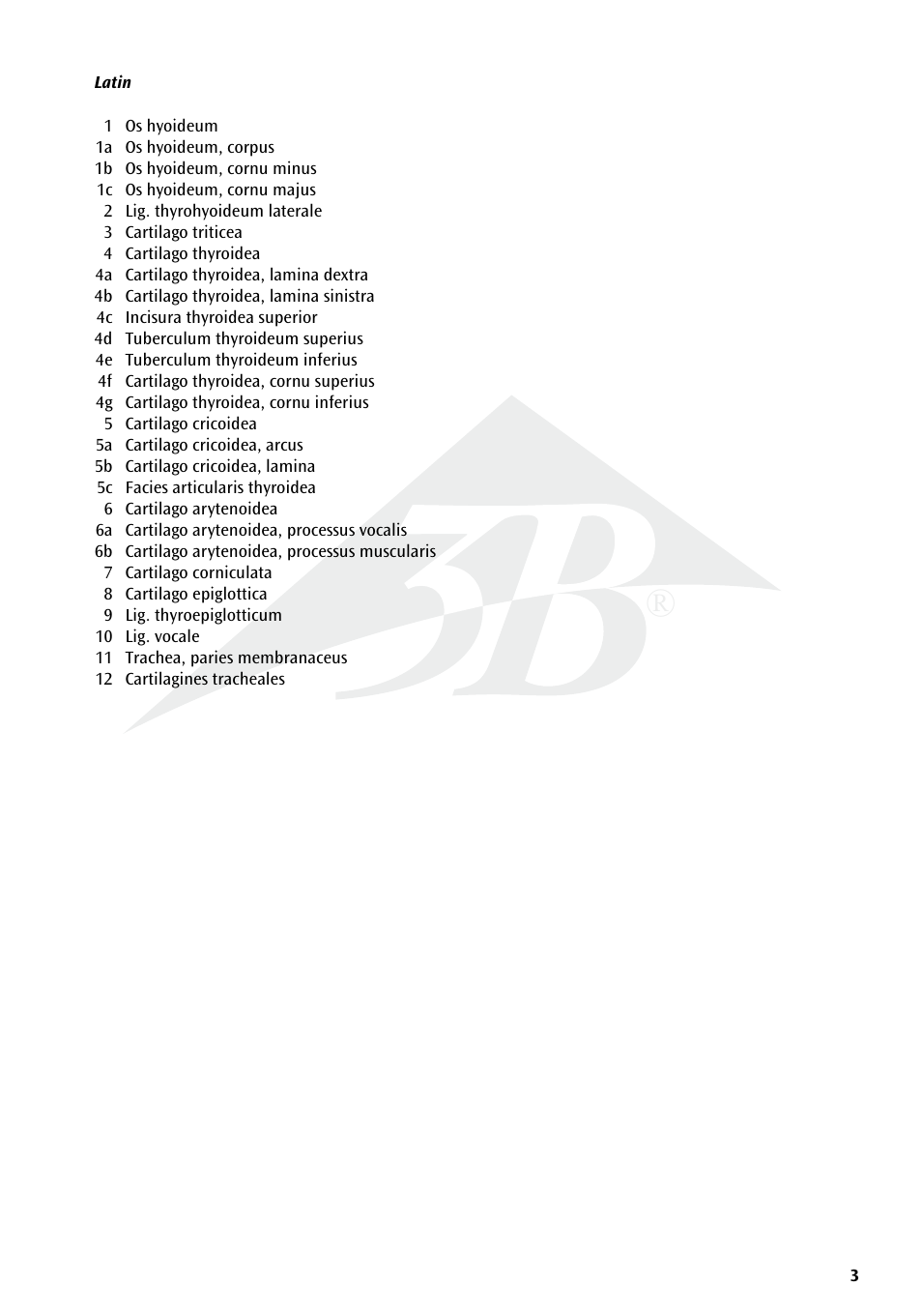 3B Scientific Functional Larynx Model, 3 times full-size User Manual | Page 3 / 16