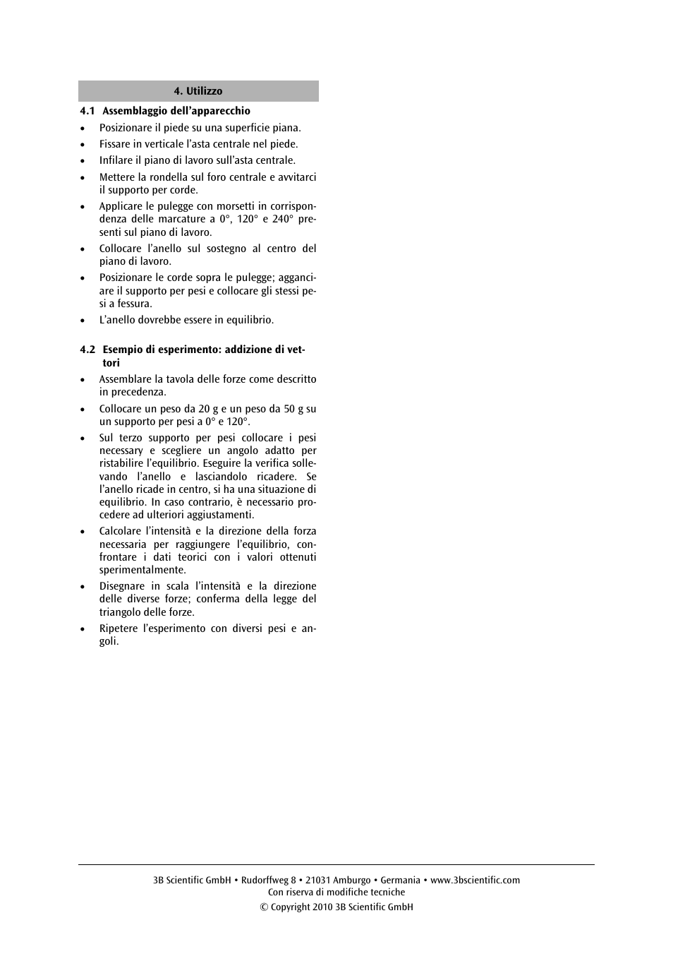 3B Scientific Force Table User Manual | Page 15 / 24