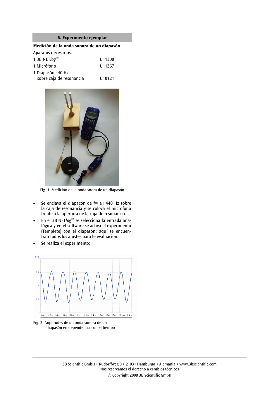 3B Scientific Microphone User Manual | Page 10 / 12