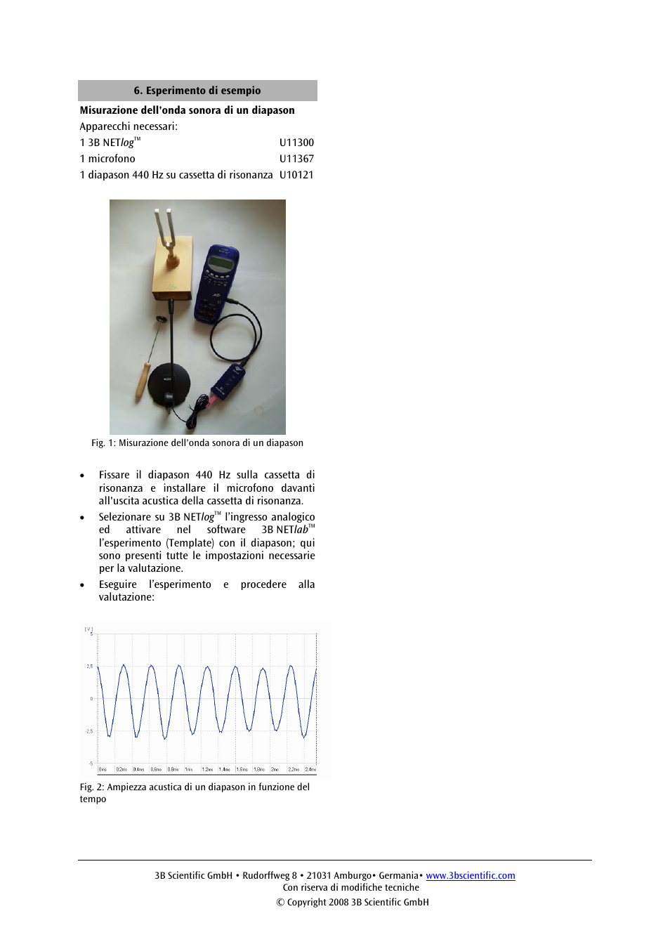 3B Scientific Microphone User Manual | Page 8 / 12