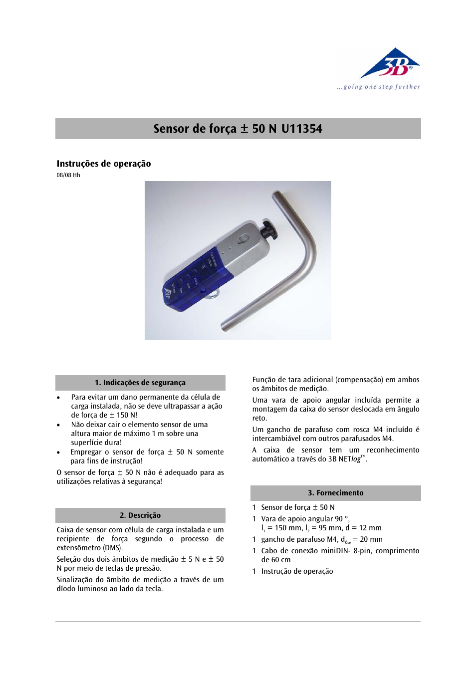 3b scientific, Física | 3B Scientific Force Sensor, ±50 N User Manual | Page 20 / 23