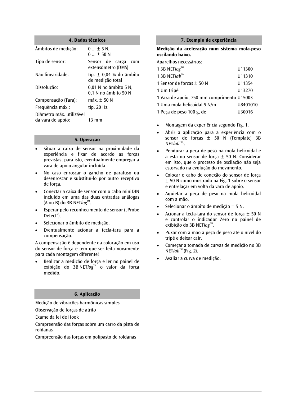 3B Scientific Force Sensor, ±50 N User Manual | Page 21 / 23