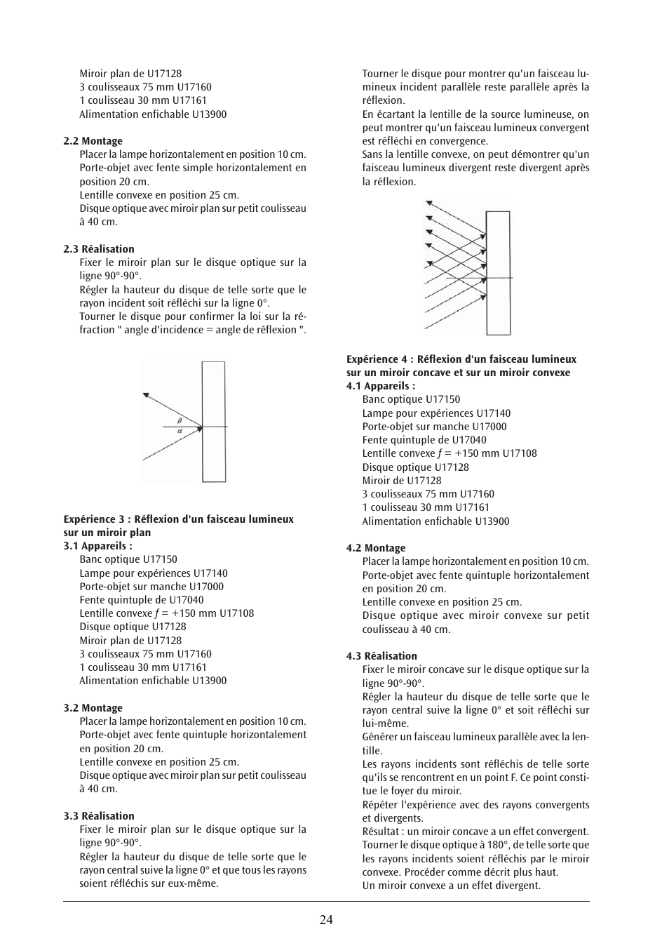 3B Scientific Optical Bench U, 1200 mm User Manual | Page 24 / 66