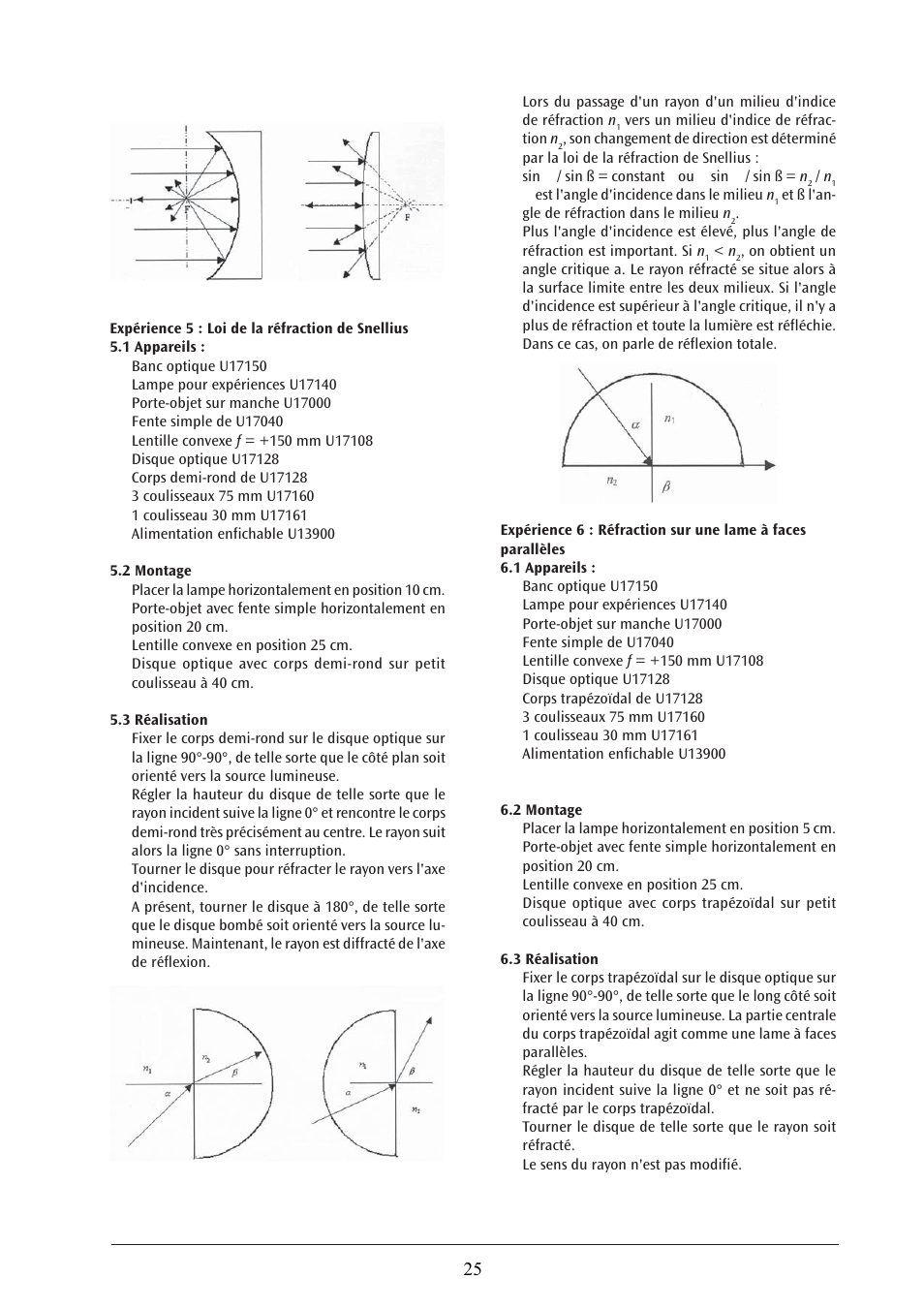 3B Scientific Optical Bench U, 1200 mm User Manual | Page 25 / 66