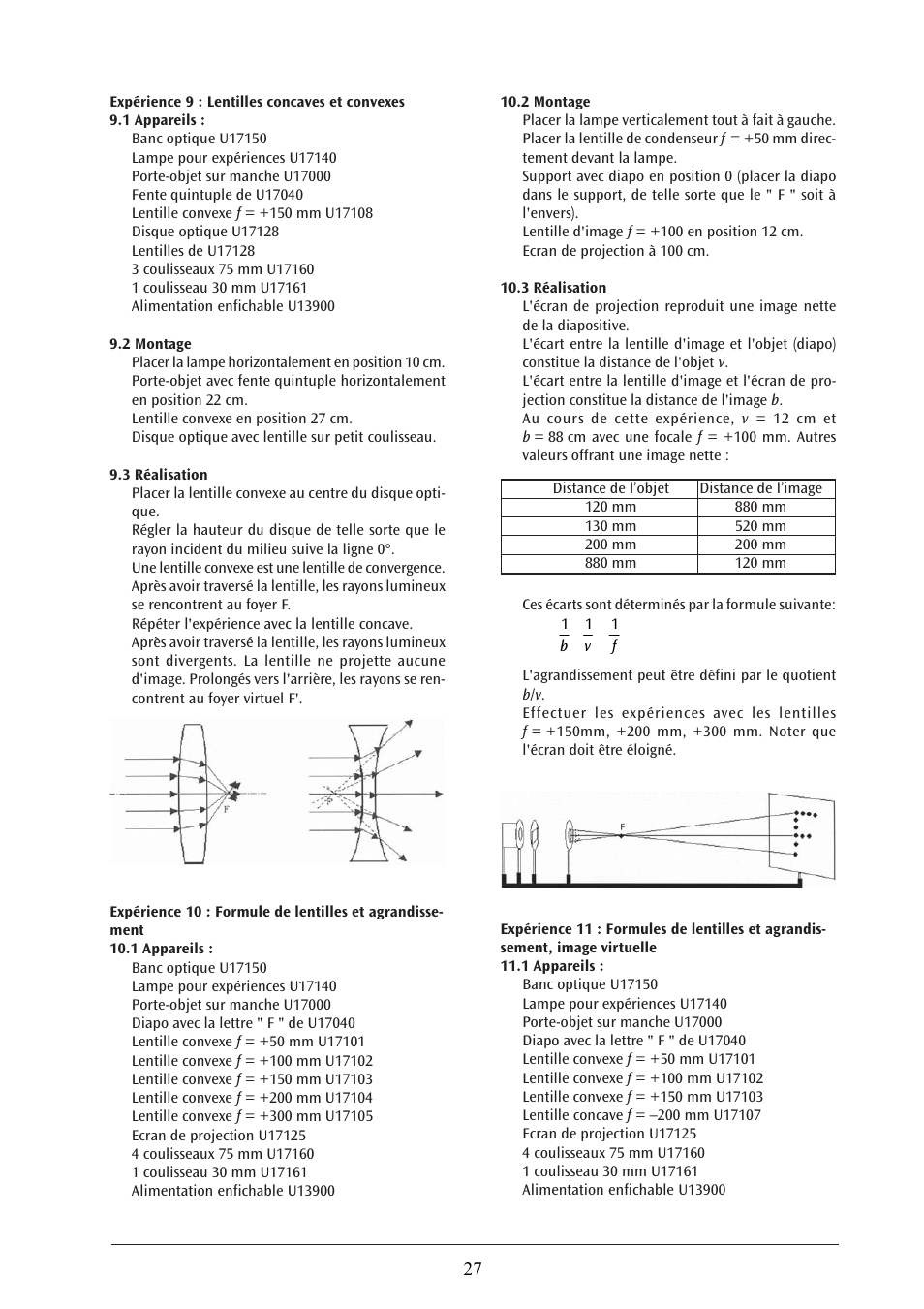 3B Scientific Optical Bench U, 1200 mm User Manual | Page 27 / 66