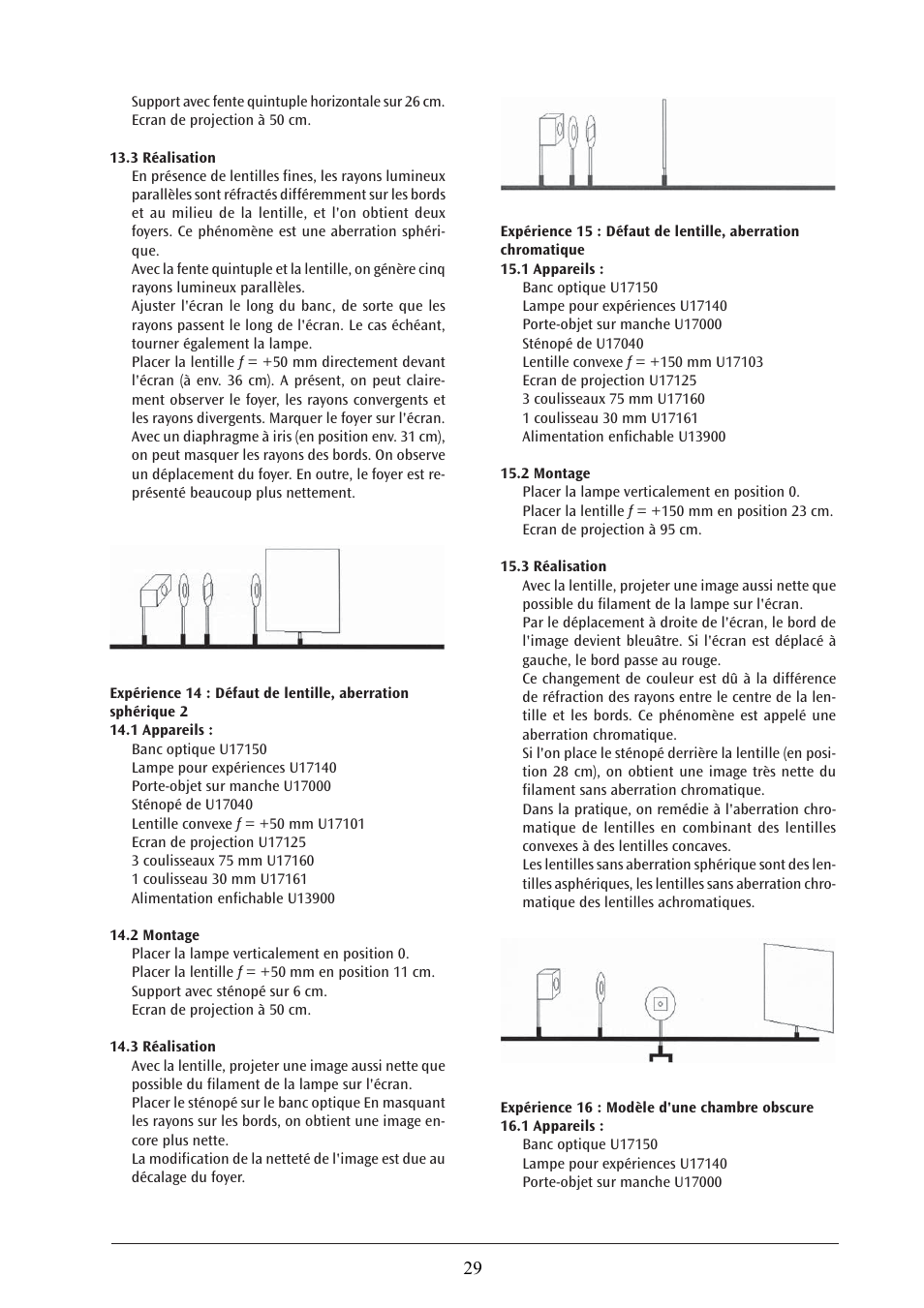 3B Scientific Optical Bench U, 1200 mm User Manual | Page 29 / 66
