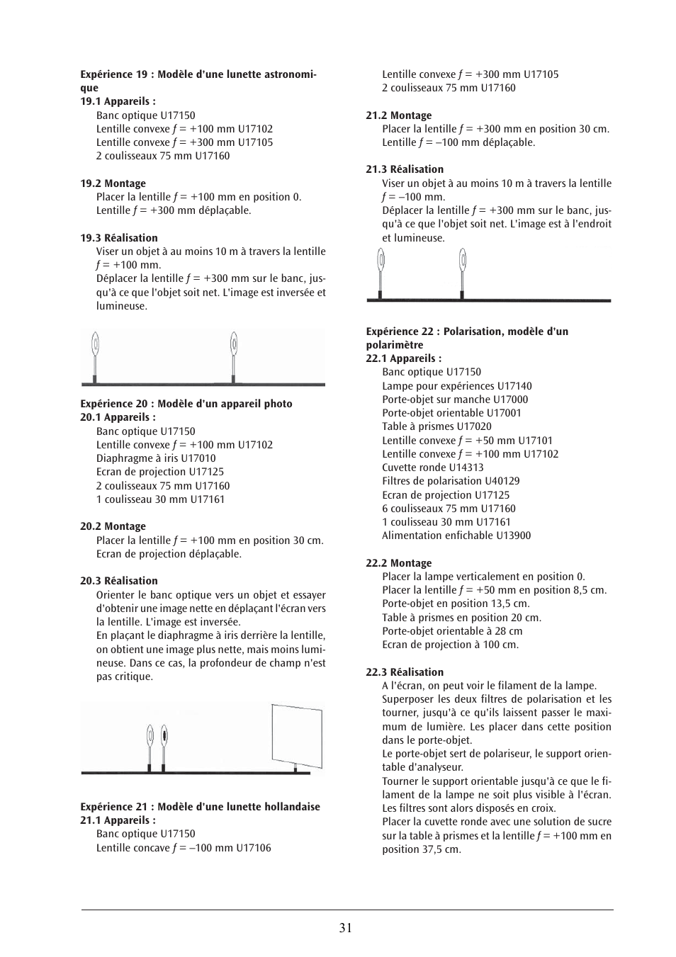 3B Scientific Optical Bench U, 1200 mm User Manual | Page 31 / 66