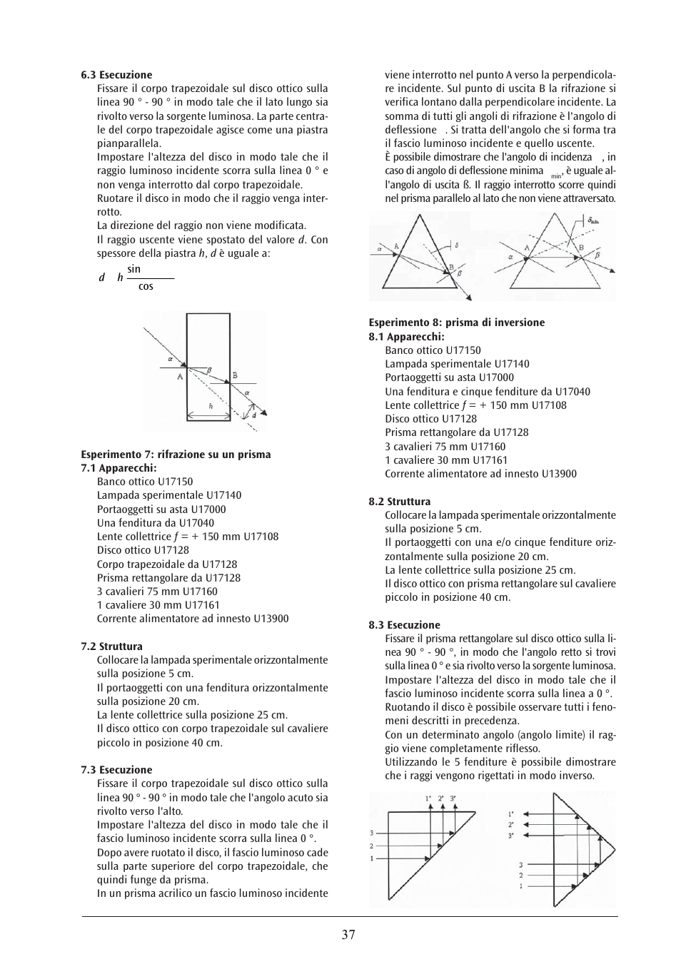 3B Scientific Optical Bench U, 1200 mm User Manual | Page 37 / 66