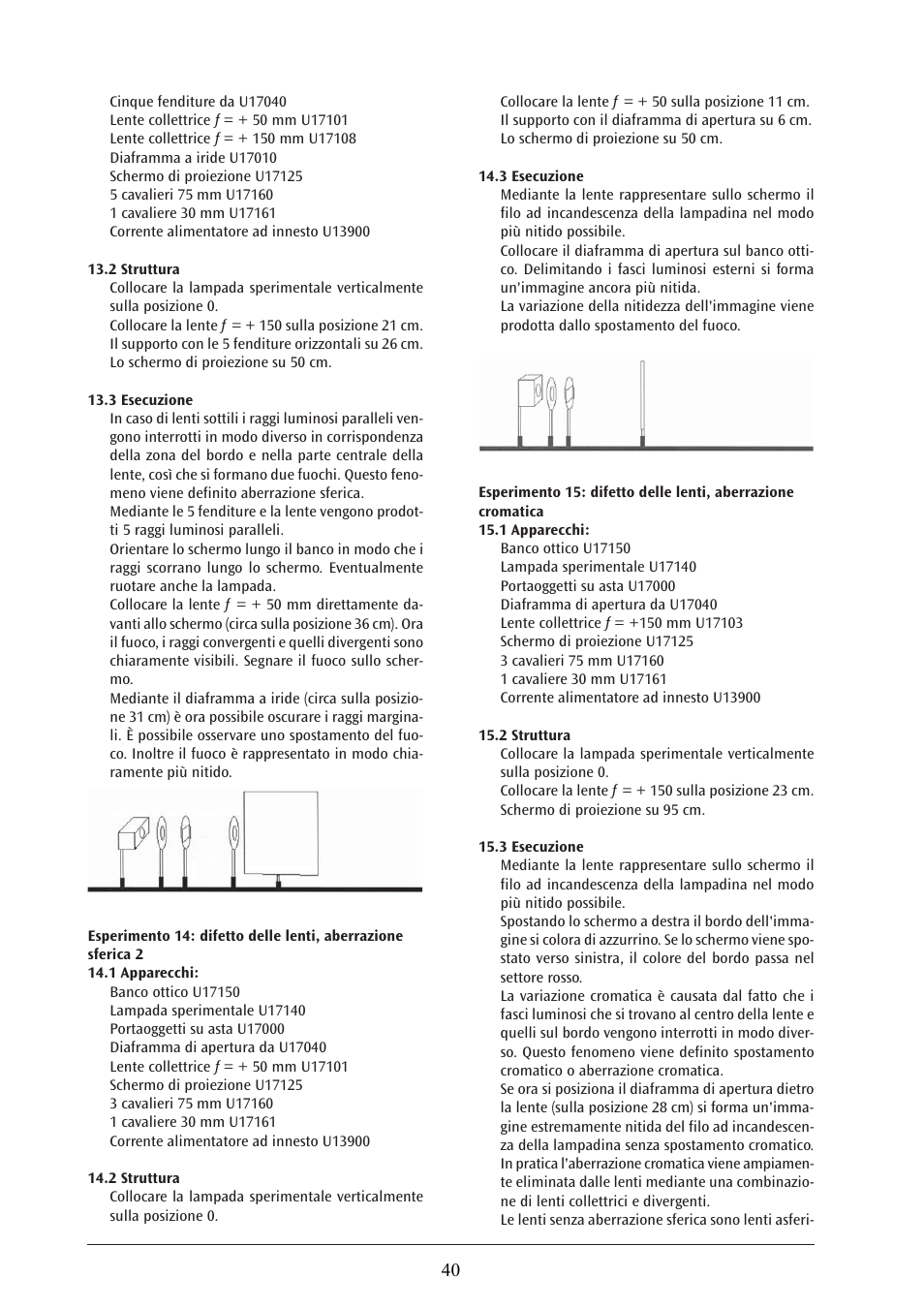 3B Scientific Optical Bench U, 1200 mm User Manual | Page 40 / 66