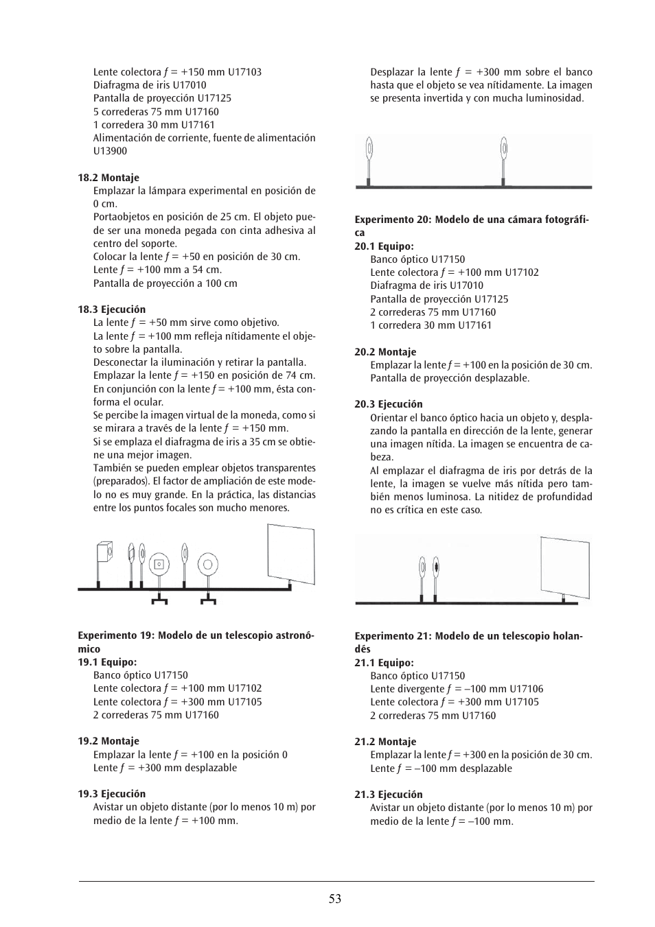 3B Scientific Optical Bench U, 1200 mm User Manual | Page 53 / 66