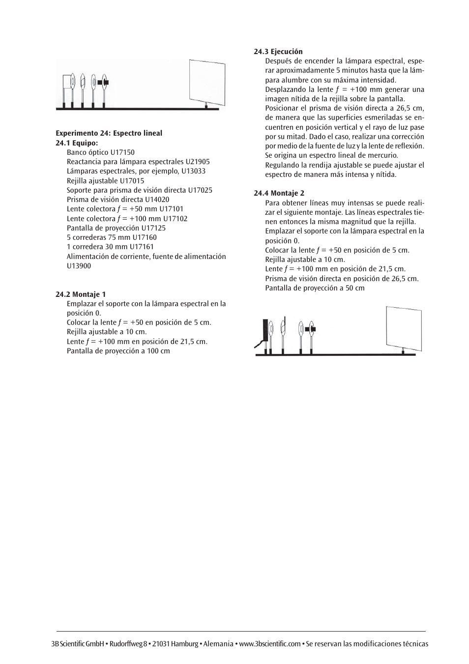 3B Scientific Optical Bench U, 1200 mm User Manual | Page 55 / 66