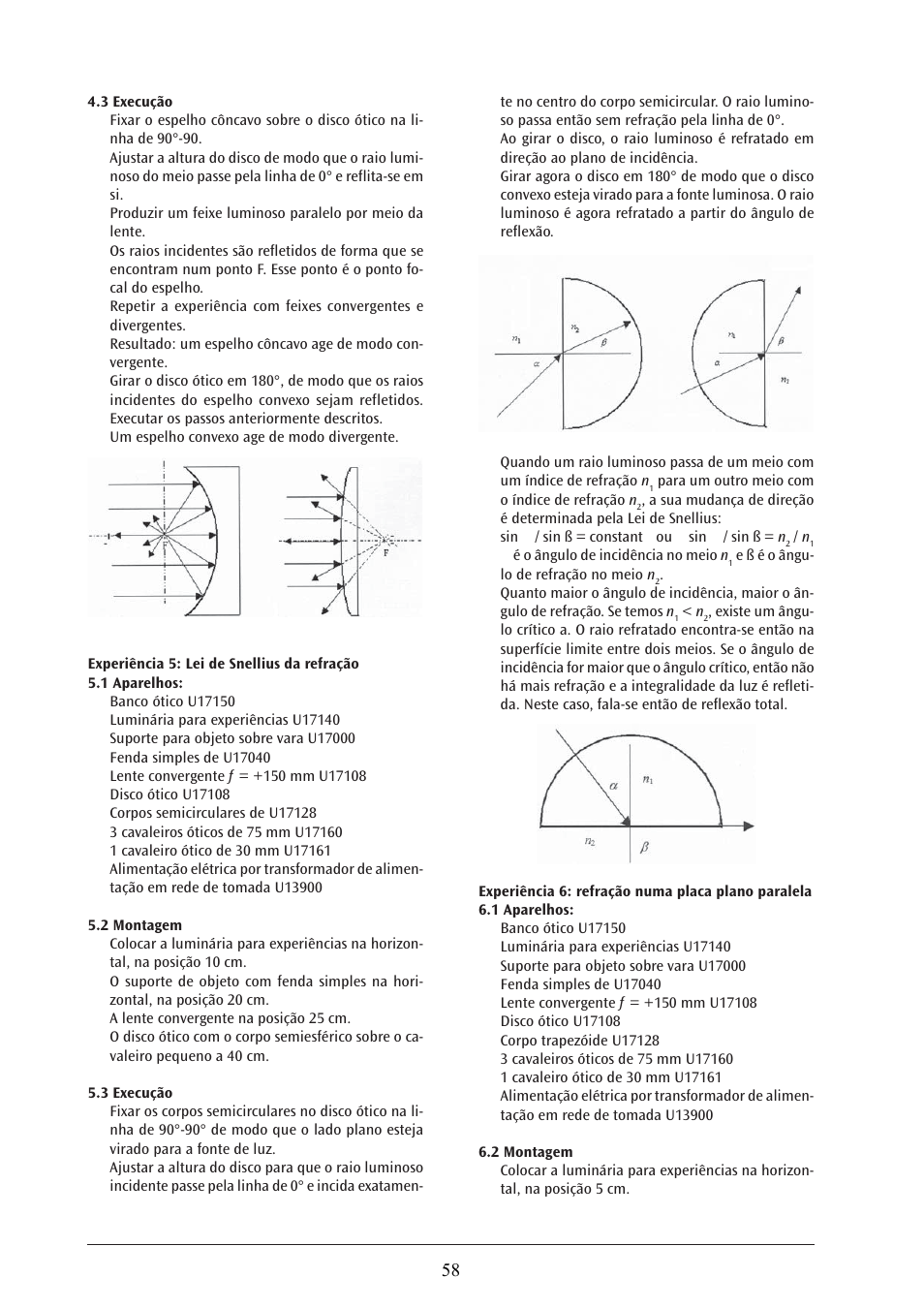 3B Scientific Optical Bench U, 1200 mm User Manual | Page 58 / 66