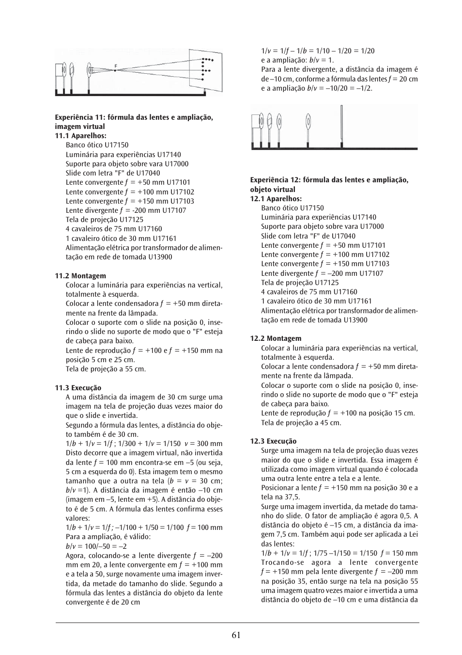 3B Scientific Optical Bench U, 1200 mm User Manual | Page 61 / 66