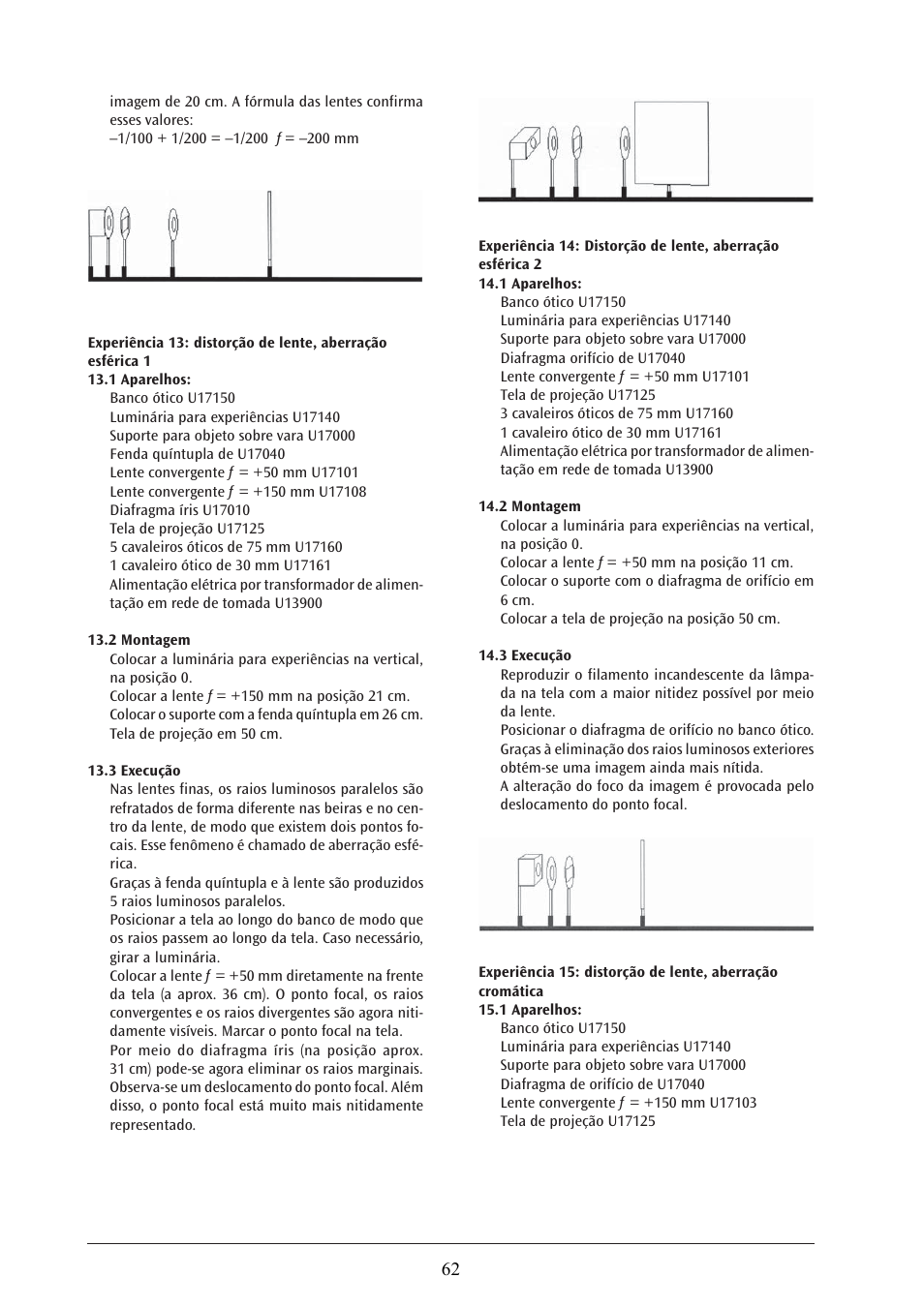3B Scientific Optical Bench U, 1200 mm User Manual | Page 62 / 66