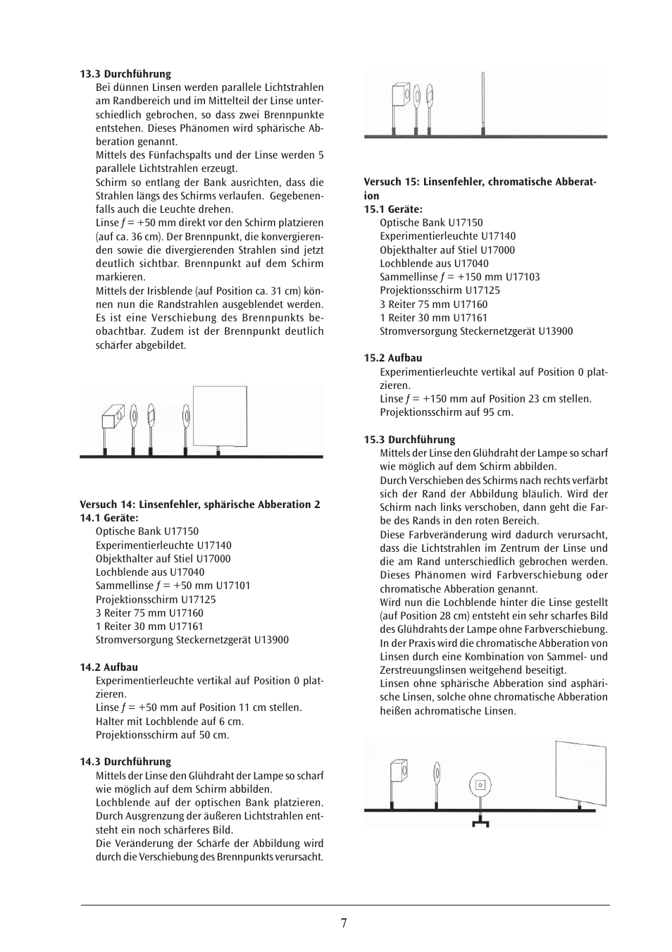 3B Scientific Optical Bench U, 1200 mm User Manual | Page 7 / 66