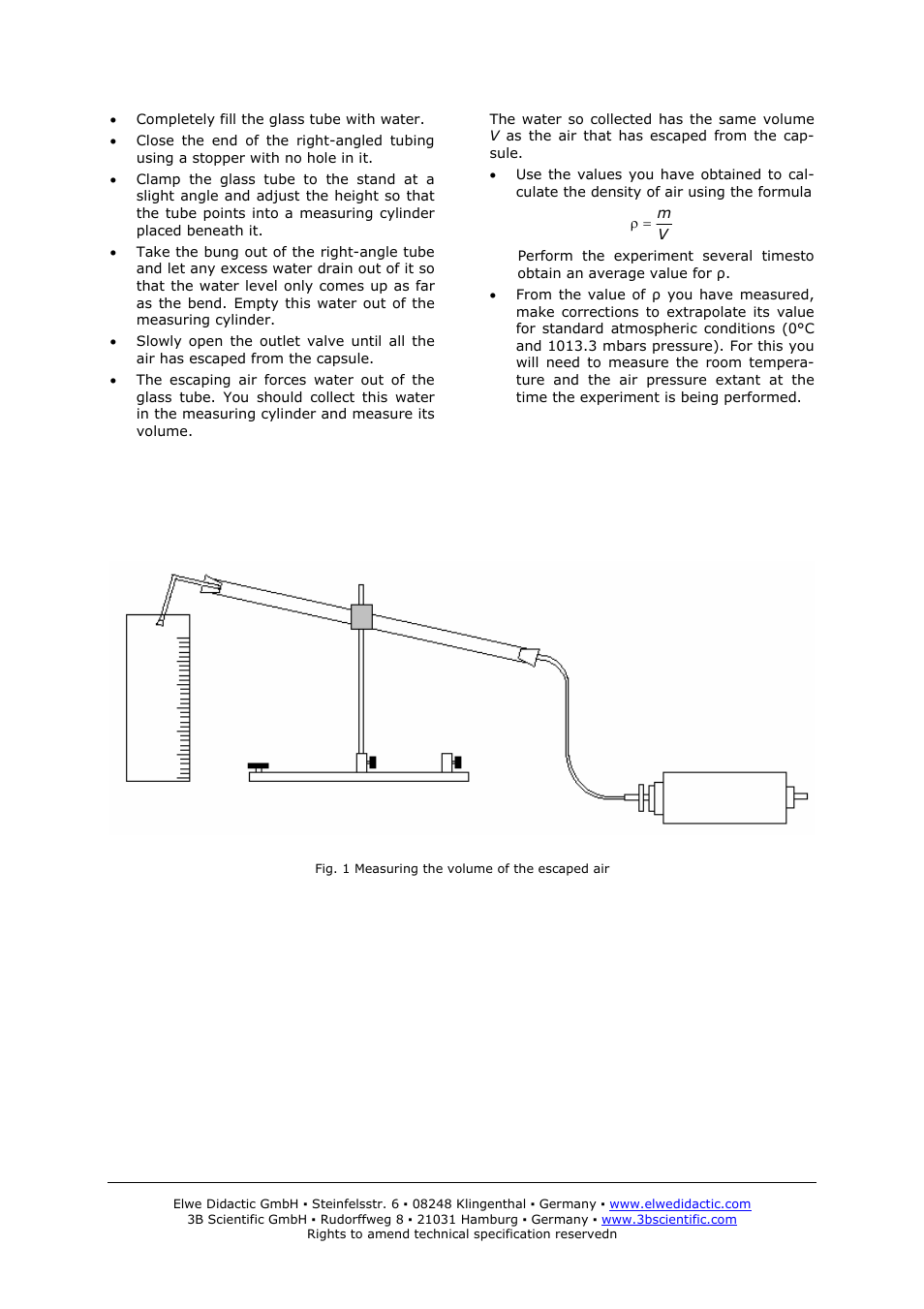 3B Scientific Pressure Container for Determining Weight of Air User Manual | Page 2 / 2
