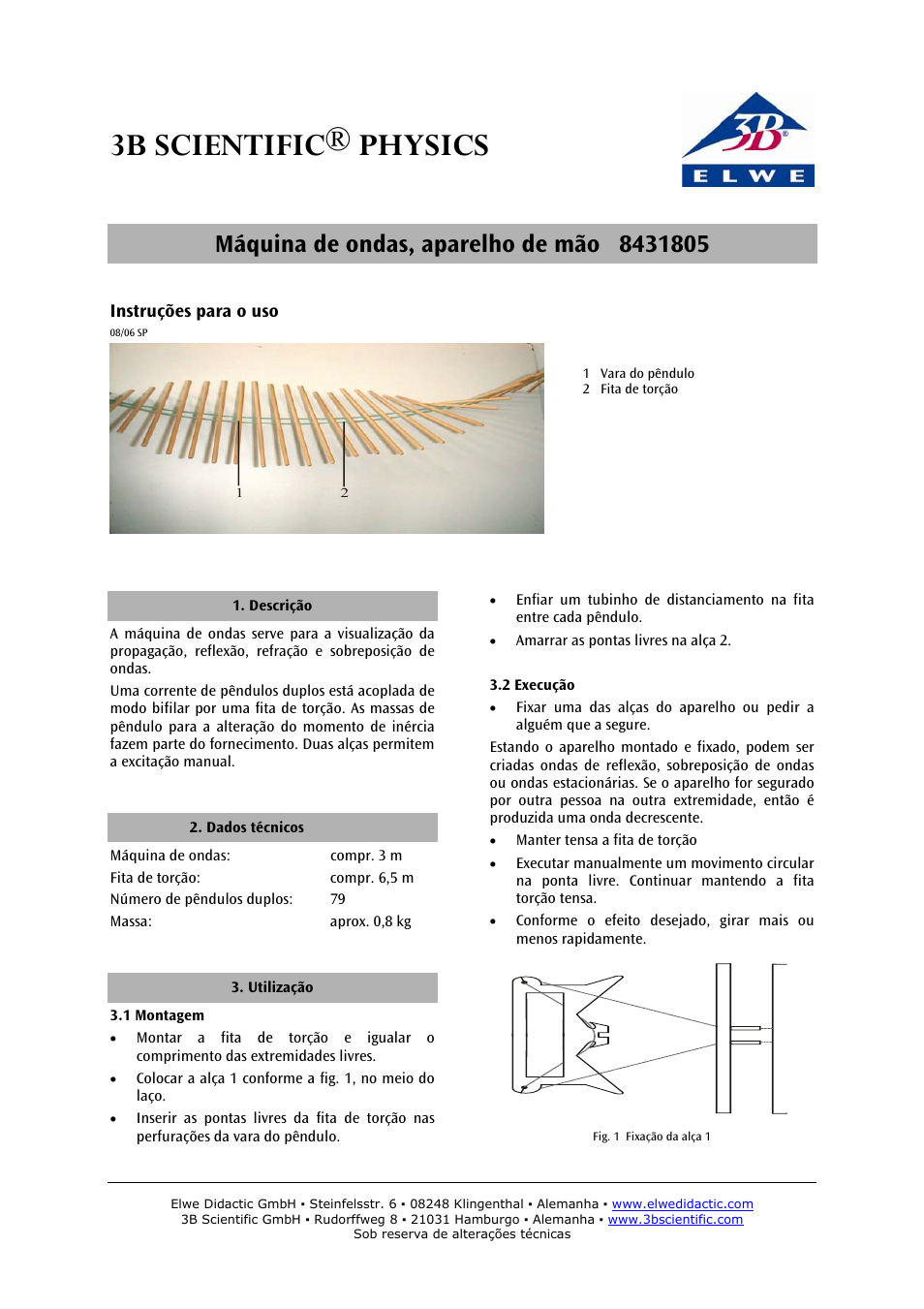 3b scientific® physics | 3B Scientific Wave Machine, Manual User Manual | Page 6 / 6